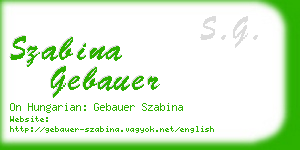 szabina gebauer business card